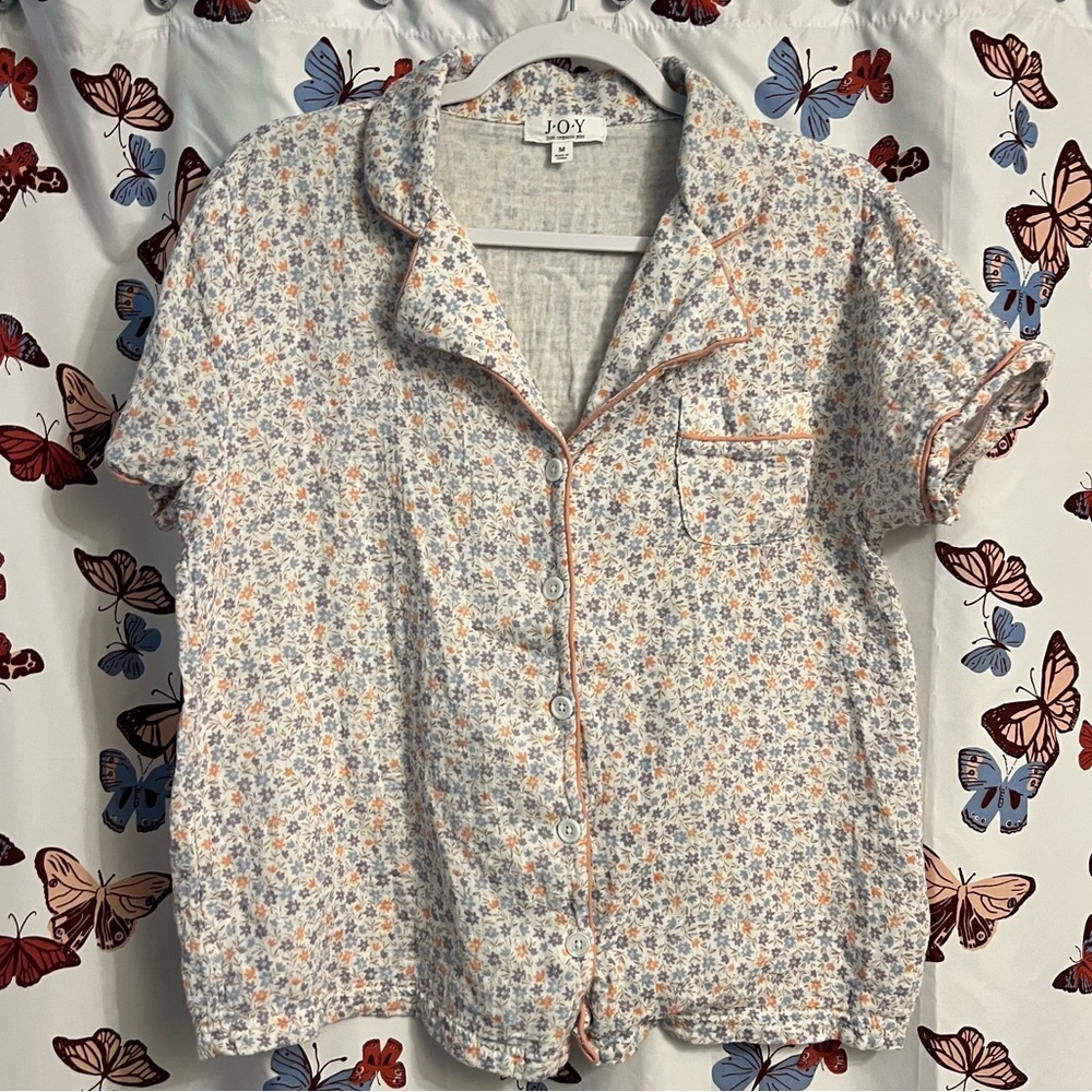❗️clearance-price firm❗️ Joy Floral Short Sleeve Pajama Top